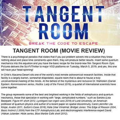 TANGENT ROOM (MOVIE REVIEW)